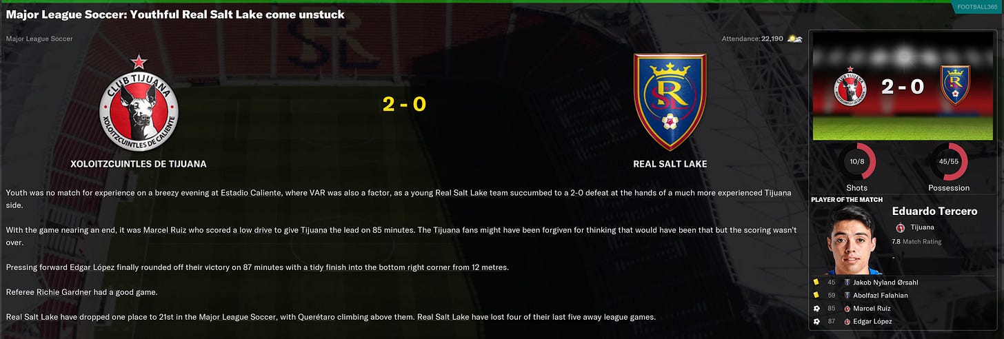 Football Manager 2021 Match Review