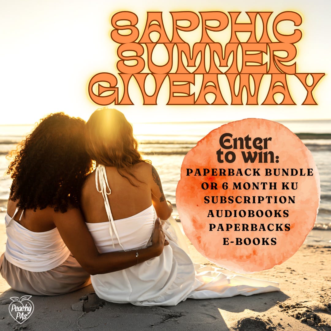 Sapphic Summer Giveaway - Enter to win paperback bundle or 6 month KU sub audio books paperbacks and ebooks