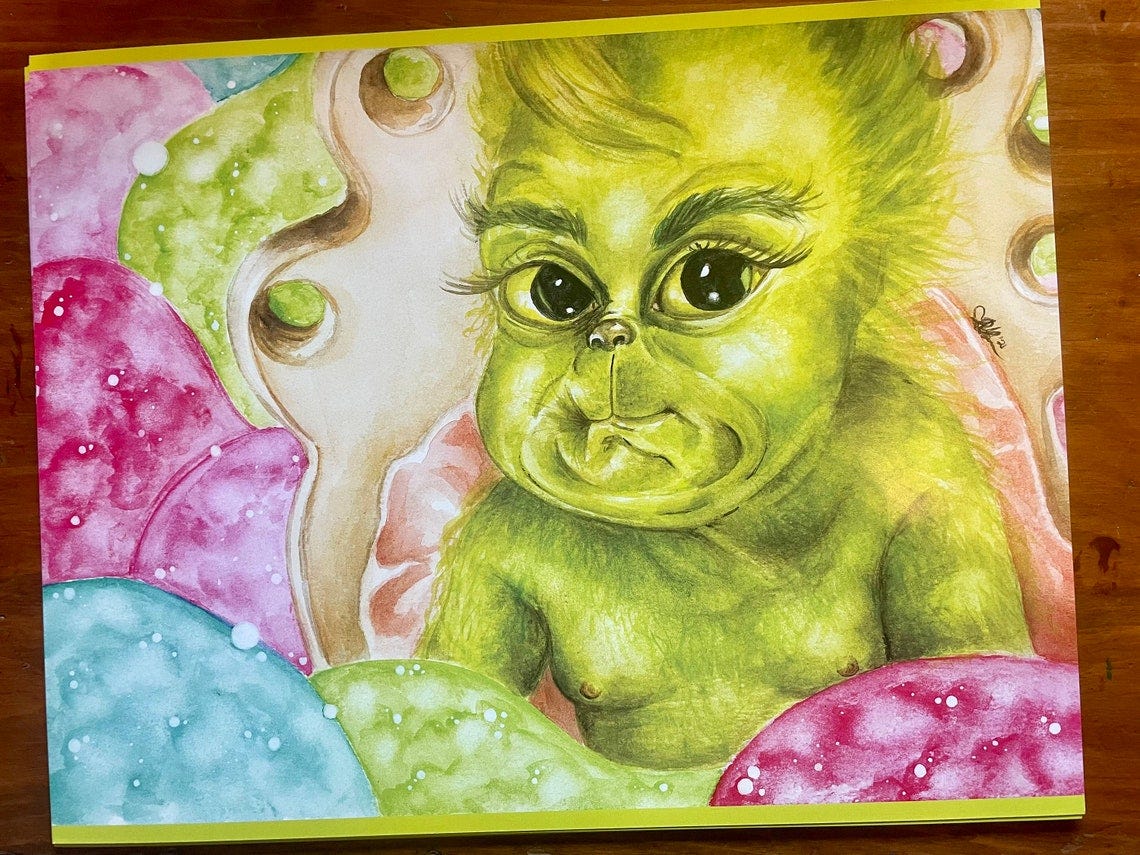 Baby Grinch 8x10 & 11x14 Print image 2