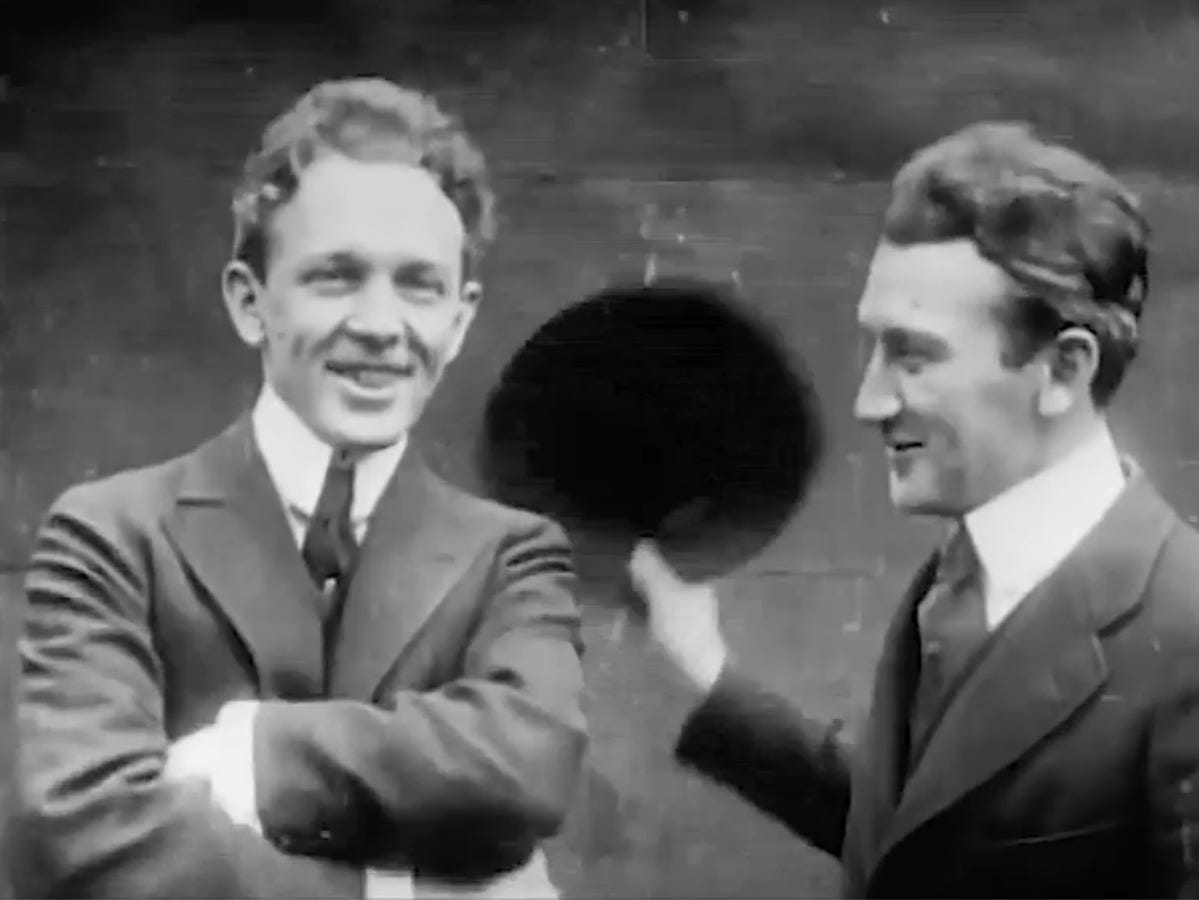 Still from a short film of the Williamson Brothers, inventors of an underwater filming method