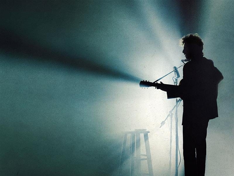 Timothée Chalamet as Bob Dylan in “A Complete Unknown”