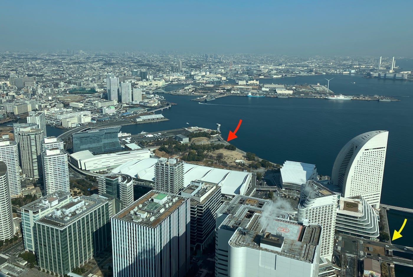 Yokohama seen from the 69th floor of the Landmark Tower