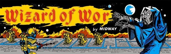 Wizard of Wor Arcade Marquee for Reproduction Midway Backlit - Etsy