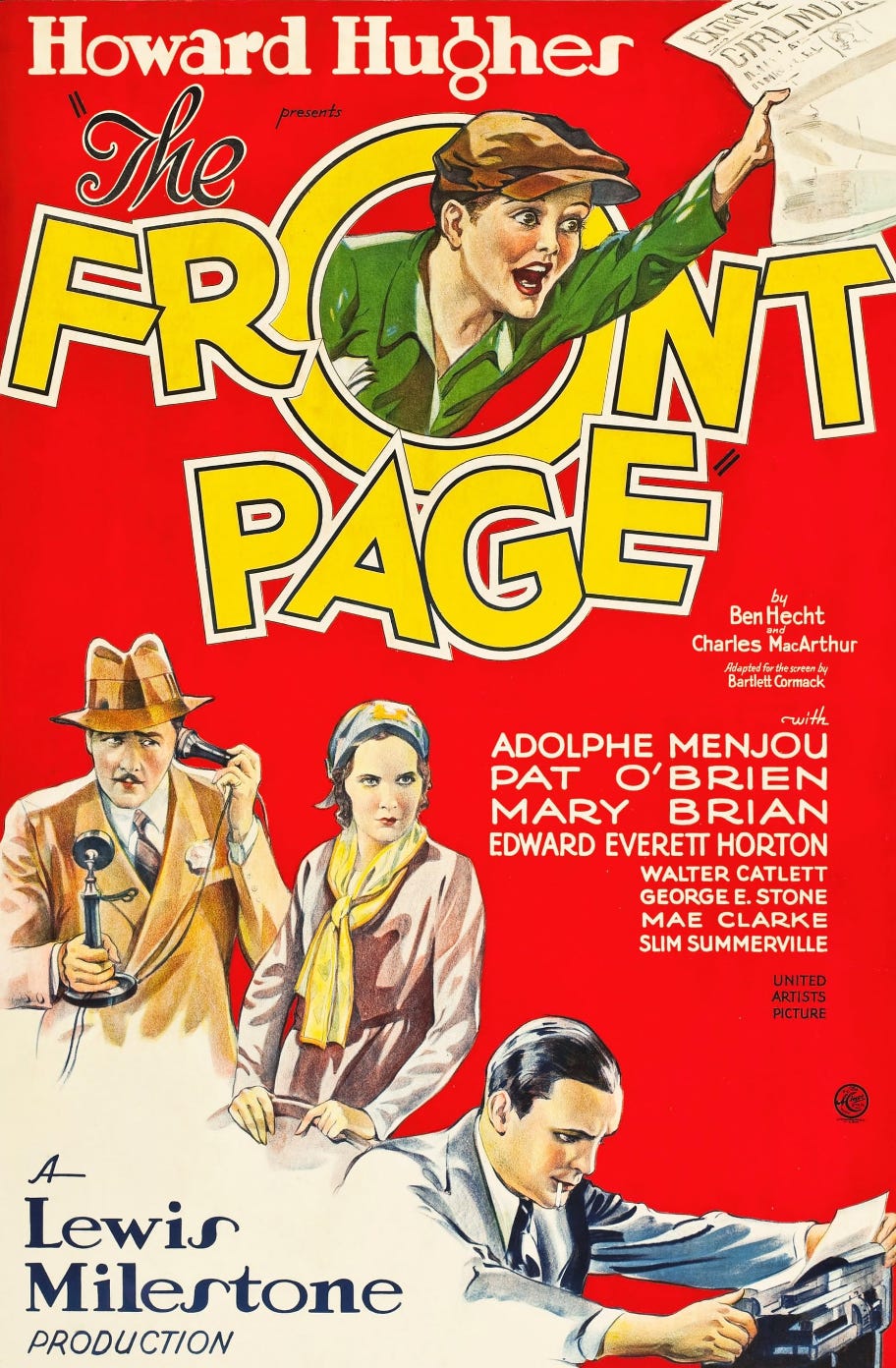 Theatrical poster for The Front Page (1931)