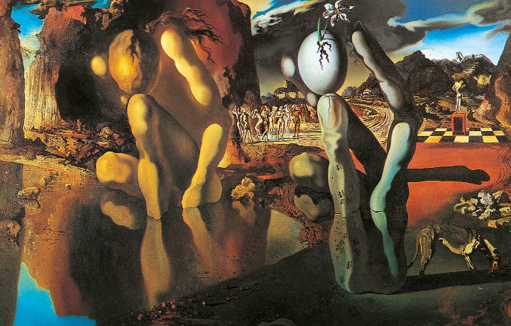 Salvador Dalí, Metamorfosi di Narciso (1936-1937); Londra, Tate Modern.