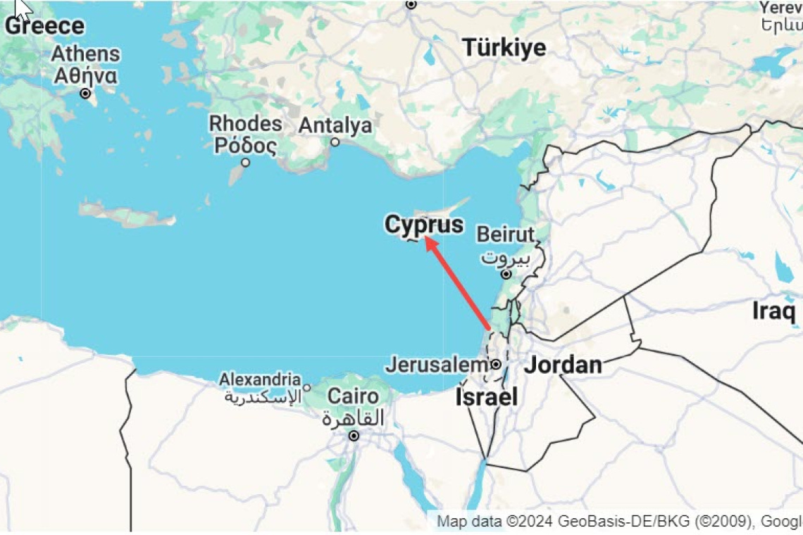 UPDATED 2:40 PM EDT --  *****  FLASH  *****  Israeli Jets Landing on Cyprus after Lebanon Bombings