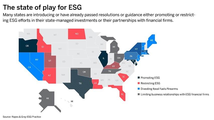 Red states are where the anti-ESG action is | American Banker