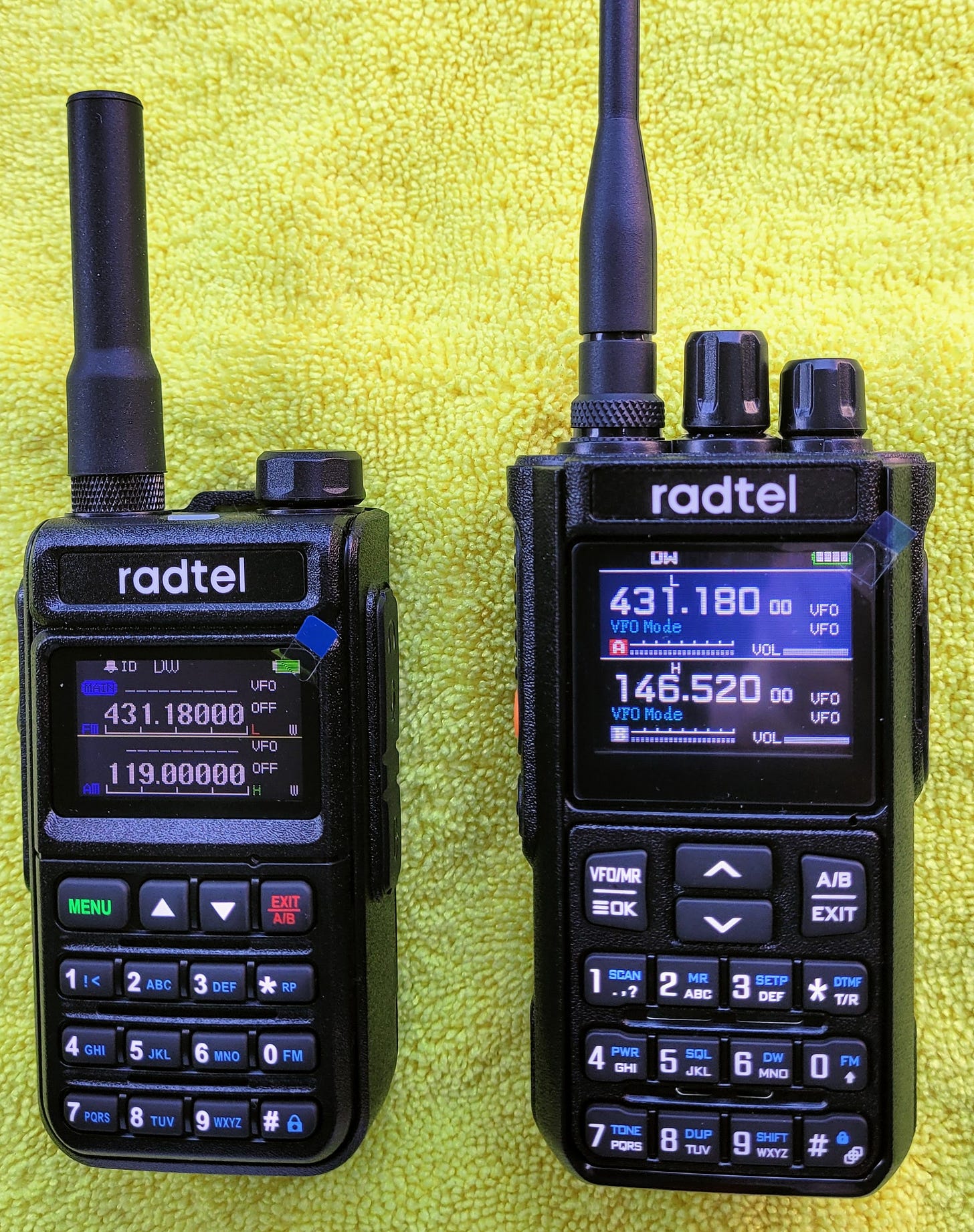 Radtel RT-890 (left) and Radtel RT-900 (right)