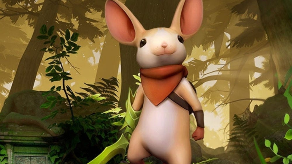 A mouse in PSVR 2 game Moss