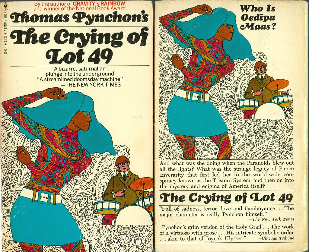 The Crying of Lot 49 | by Thomas Pynchon; c 1965, p1978 I do… | Flickr