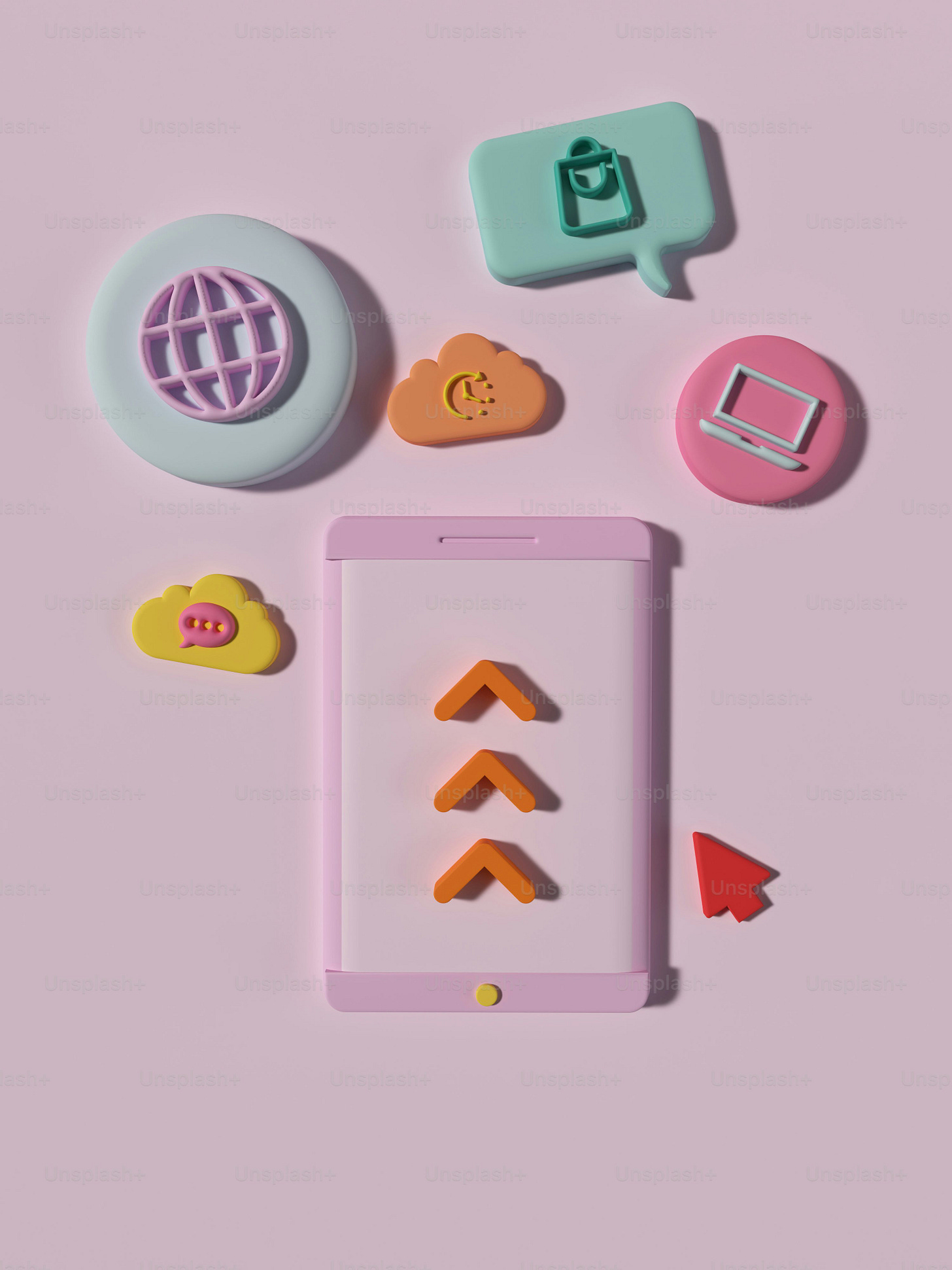 a cell phone sitting on top of a pink surface a cell phone sitting on top of a pink surface