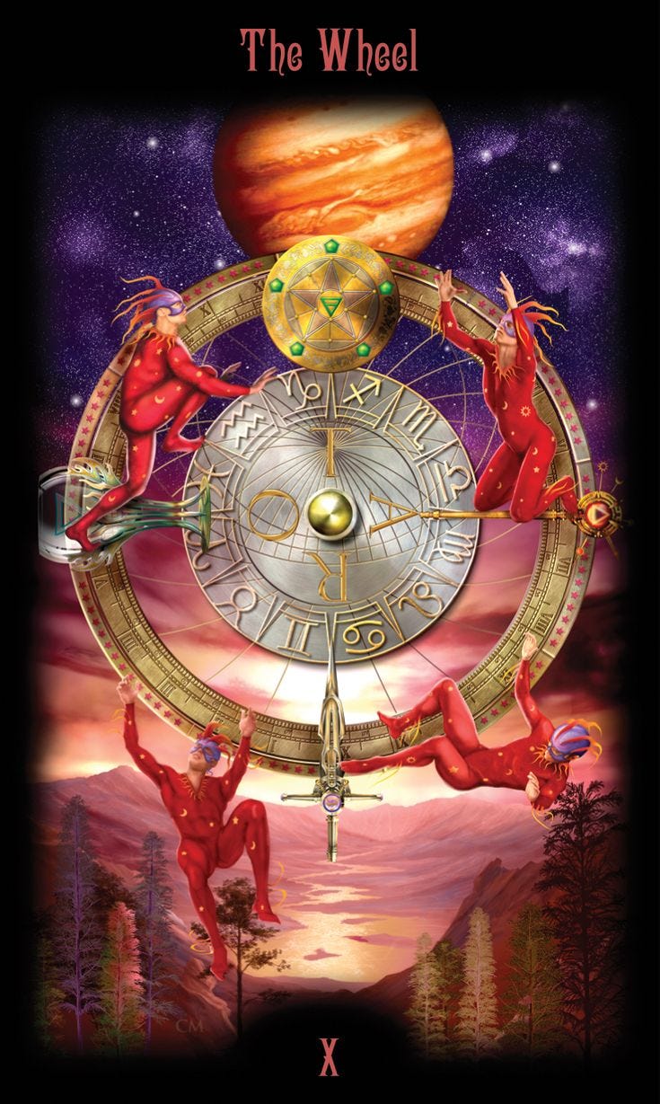 X - La roue de la fortune - Legacy of the Divine Tarot par Ciro Marchetti | Divine  tarot, Tarot cards art, Tarot