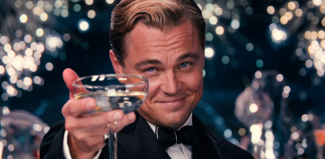 vittima dell'aspettativa . Leonardo di Caprio - Il grande Gatsby (2013)