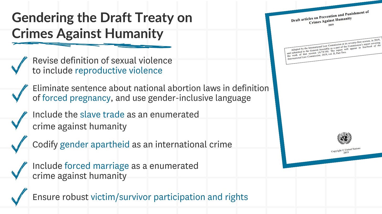 Global Justice Center on X: "(1/6) TOMORROW: The UN #SixthCommittee will  begin two days of debate on the draft crimes against humanity treaty. Ahead  of these historic proceedings, we are proud to