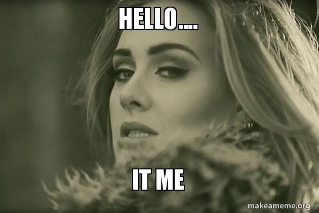 hello! | Adele hello, Hello memes, Adele hello meme