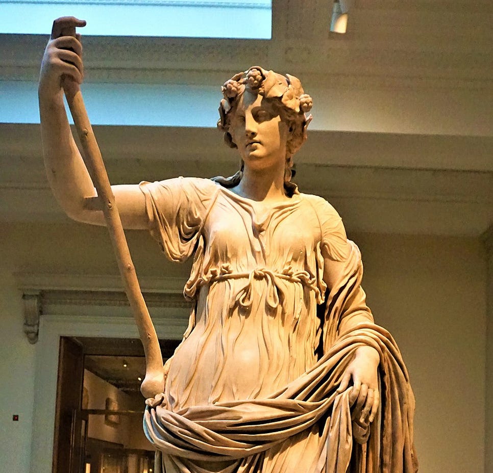 The muse Thalia with a laurel branch—a divine forerunner of the conductor’s wand (British Museum)