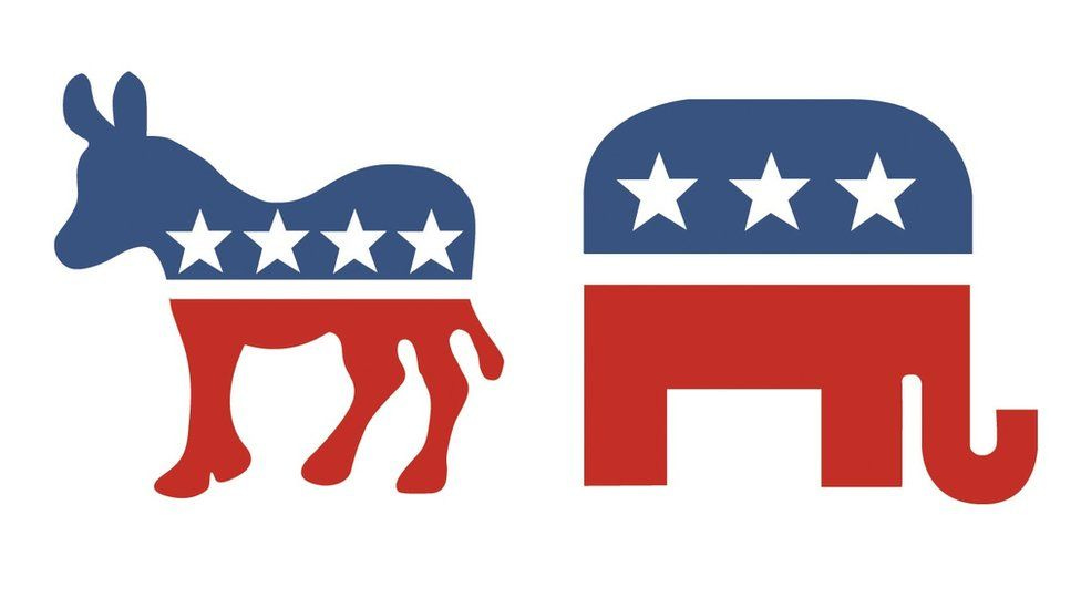 US election: Why a Republican elephant and Democratic donkey? - BBC  Newsround