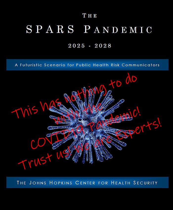 Cover of the SPARS Pandemic 2025–2028 Scenario, improved