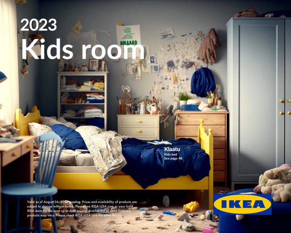 r/midjourney - IKEA catalog but with messy rooms
