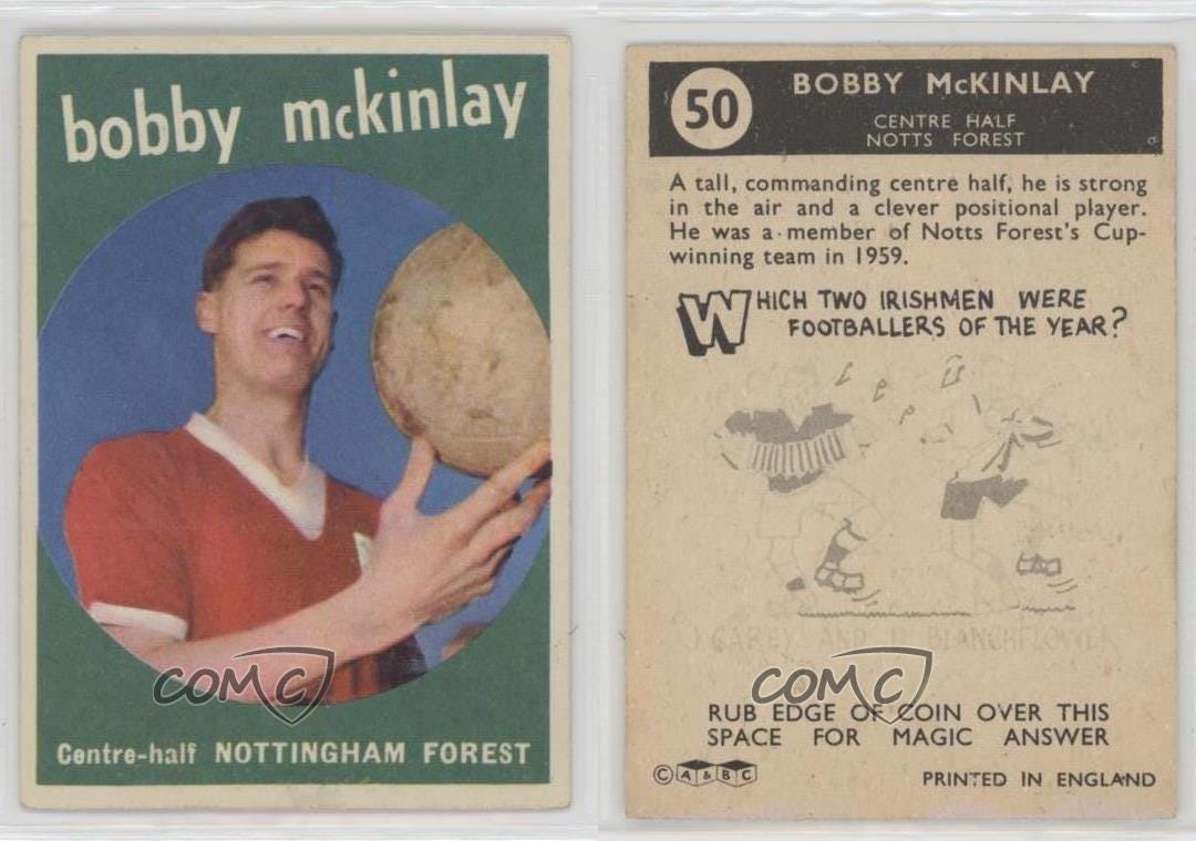 1960-61 A&BC Bobby McKinlay