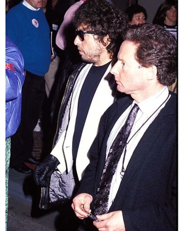 Bob Dylan and Elliot Mintz attend Roy Orbison Tribute at the Universal ...