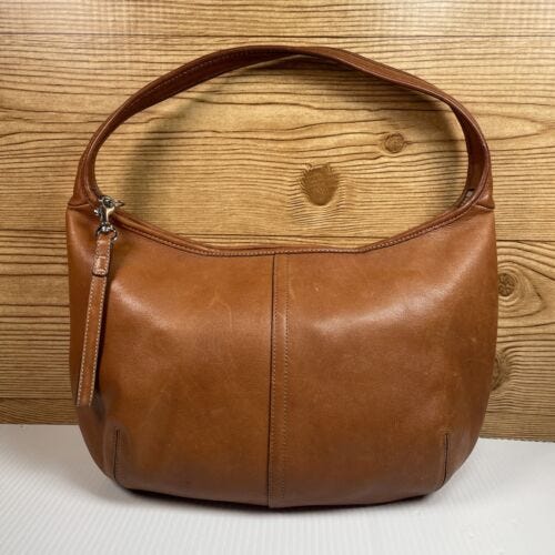Coach VIntage 9227 Brown Leather Shoulder Bag Purse - Picture 1 of 12