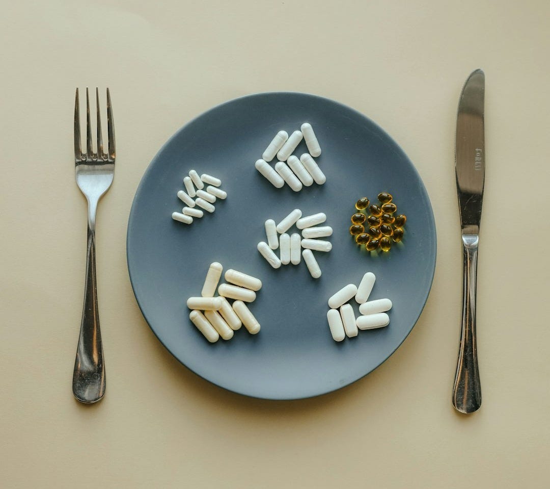 a plate with food on it