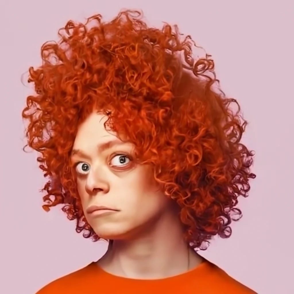 Carrot Top Comedian with red hair