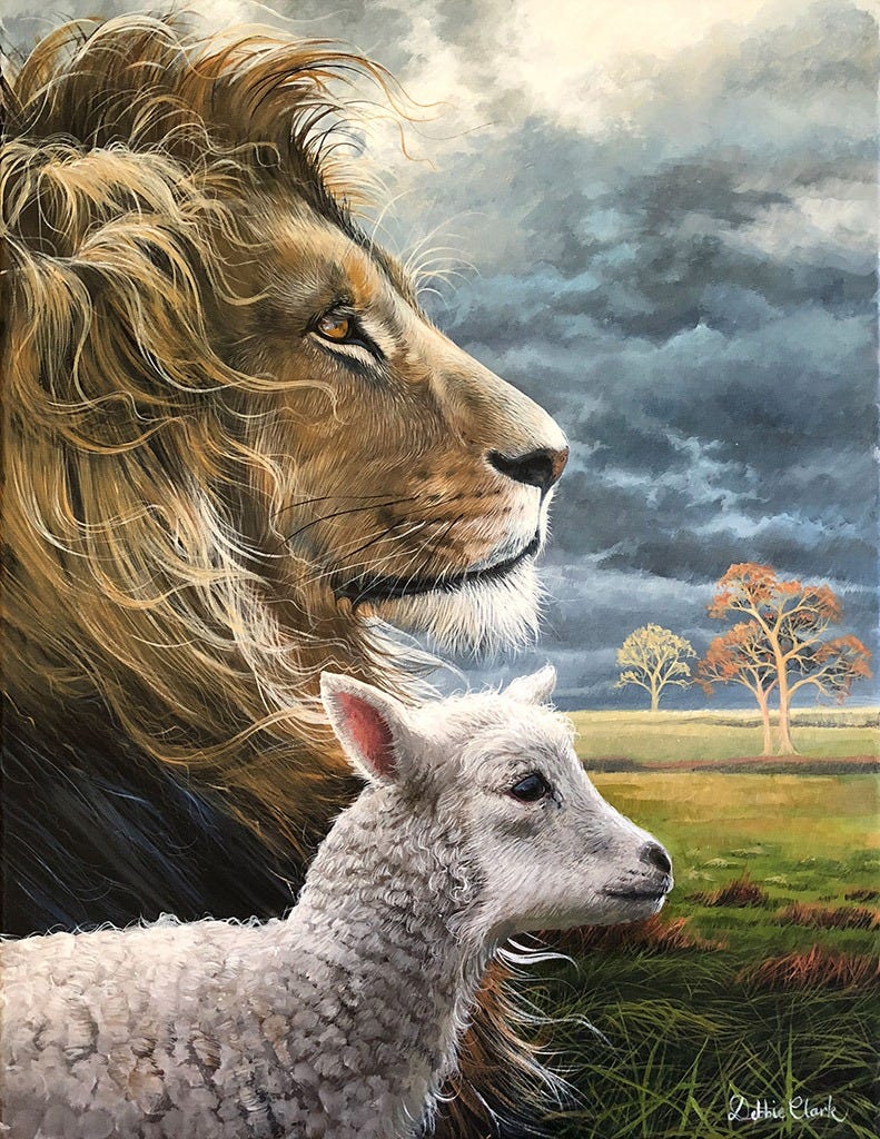 Lion and The Lamb – Debbie Clark Art