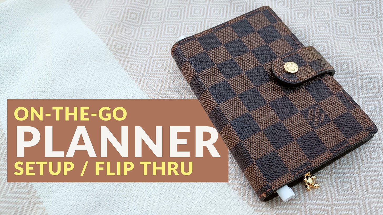 On-the-go pocket planner setup/flip thru