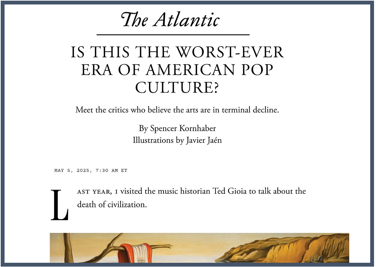 Headline from The Atlantic