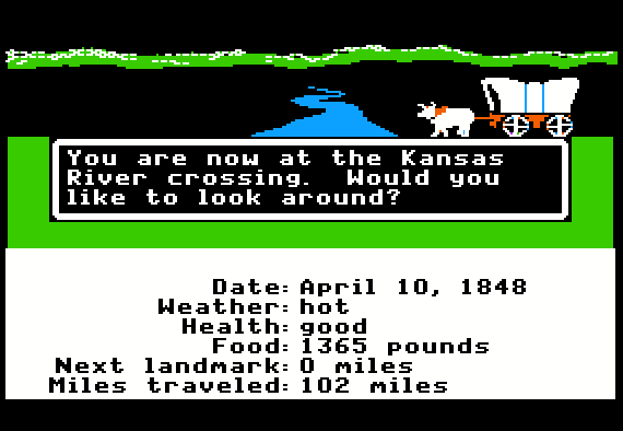 You Have Died of Dysentery: The Oregon Trail Game