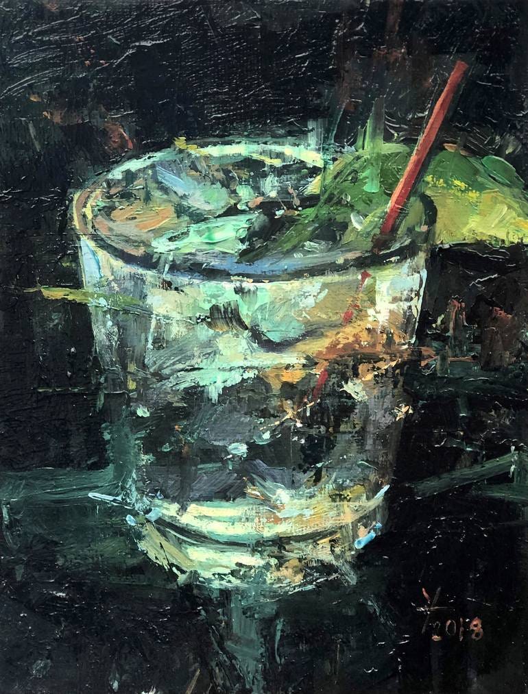 Gin & Tonic Painting by Donald Yatomi | Saatchi Art