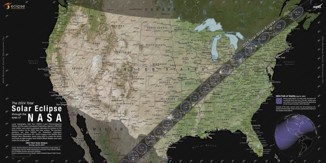 Eclipse map by NASA