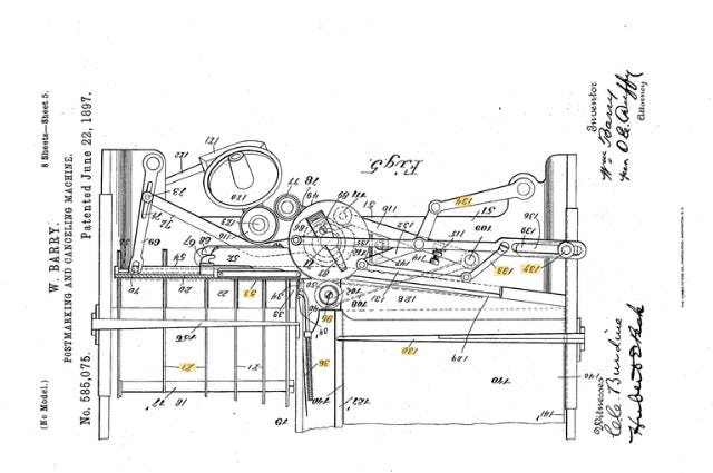 Barry canceling device patent design