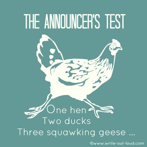 The Announcer's Test