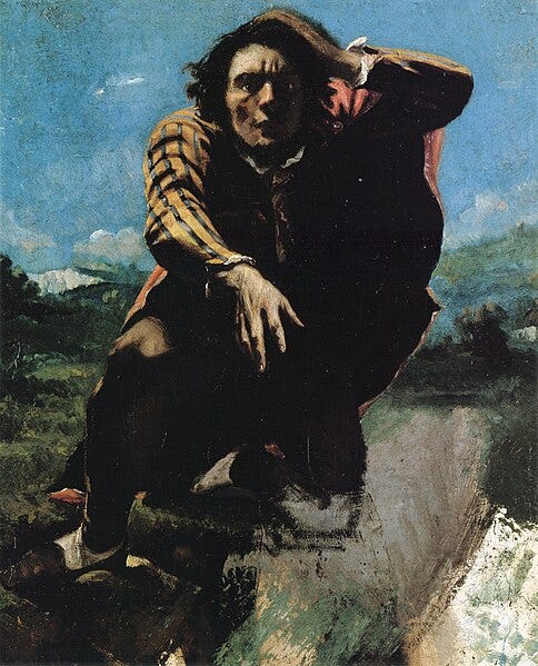 File:The Man Made Mad with Fear by Gustave Courbet (detail).jpg