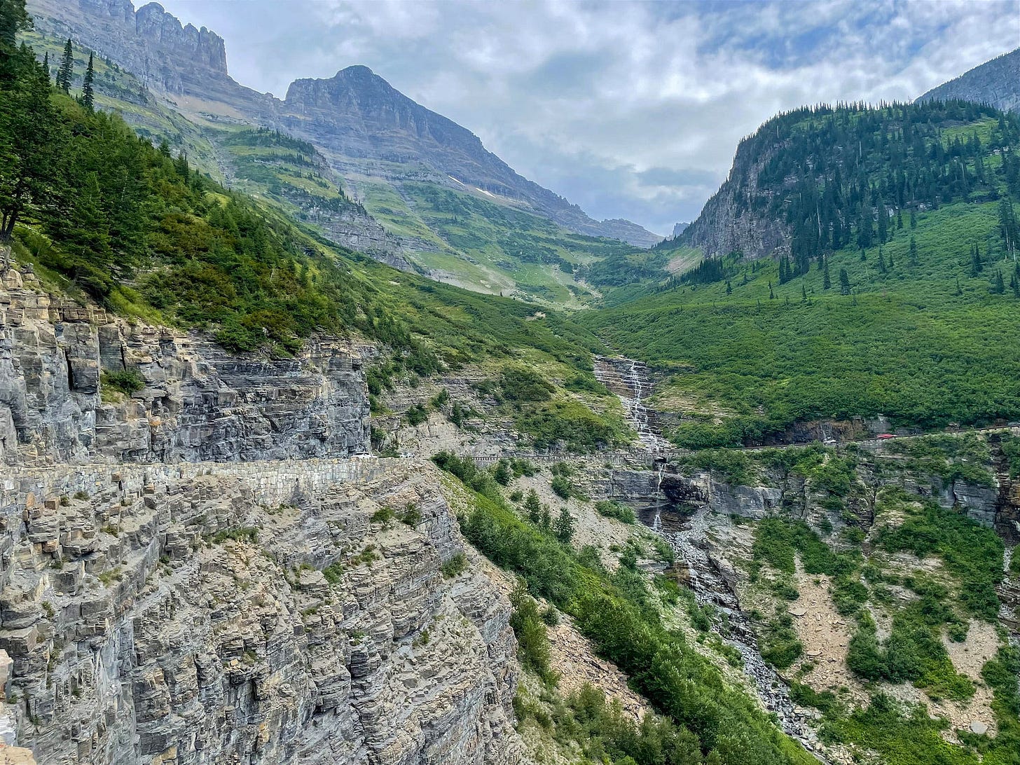View from the Going-to-the-Sun Road in Glacier National Park