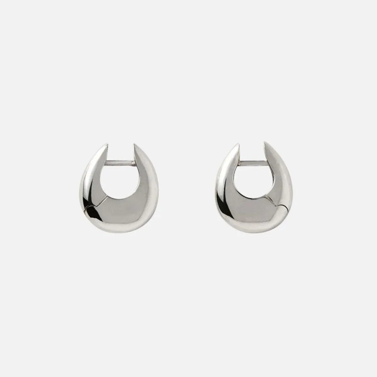 Sloping Hinge Hoop Earrings, Small - At Present