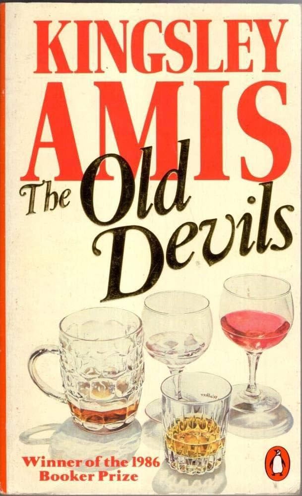 The cover of the book "The Old Devils" by Kingsley Amis