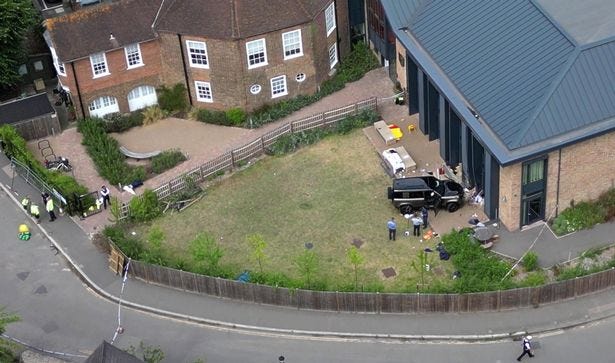 The scene of the tragedy at the school in Wimbledon