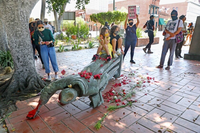 Why L.A. protesters took down a Junipero Serra statue - Los Angeles Times