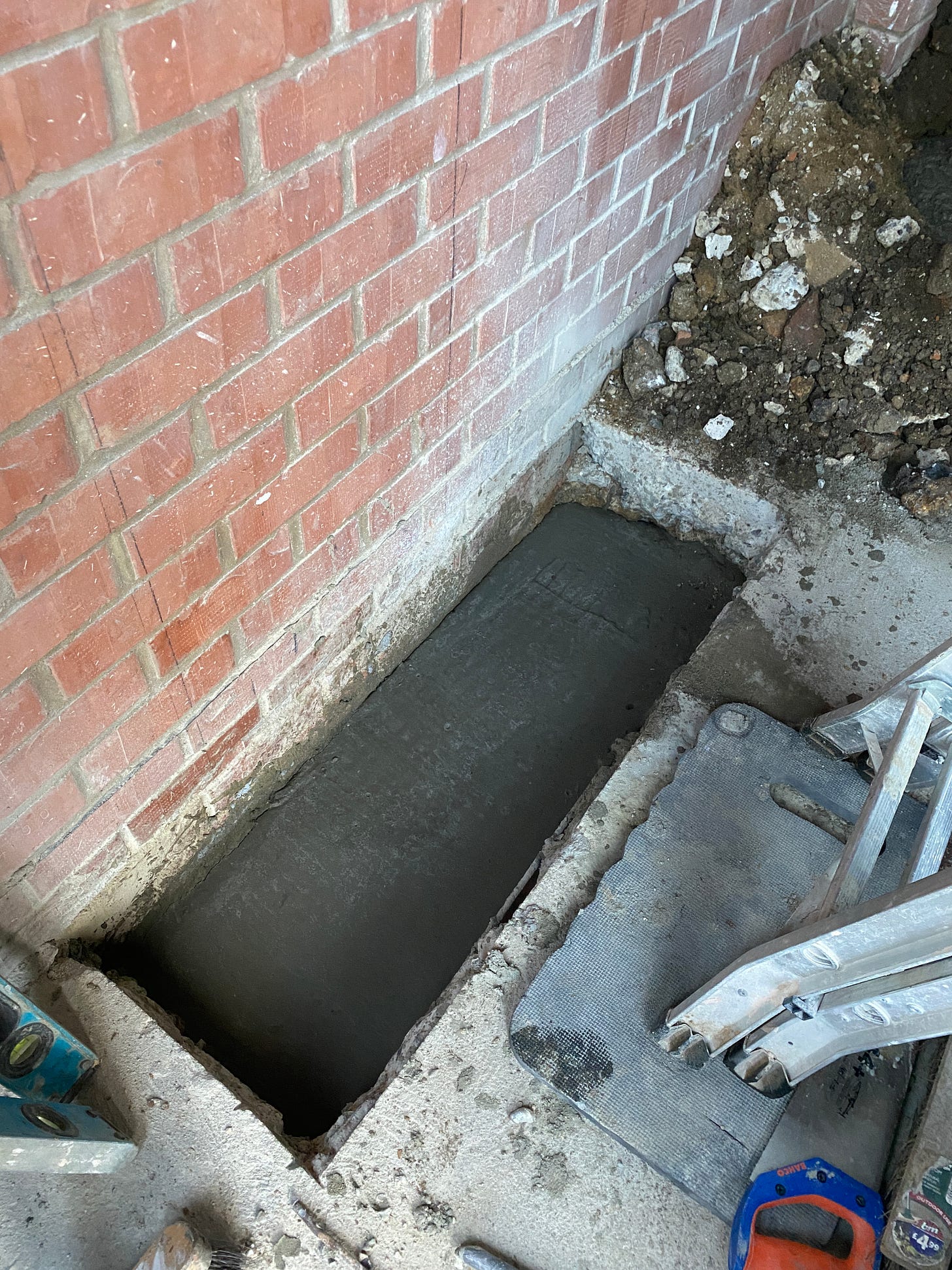 large footings which has been filled with concrete