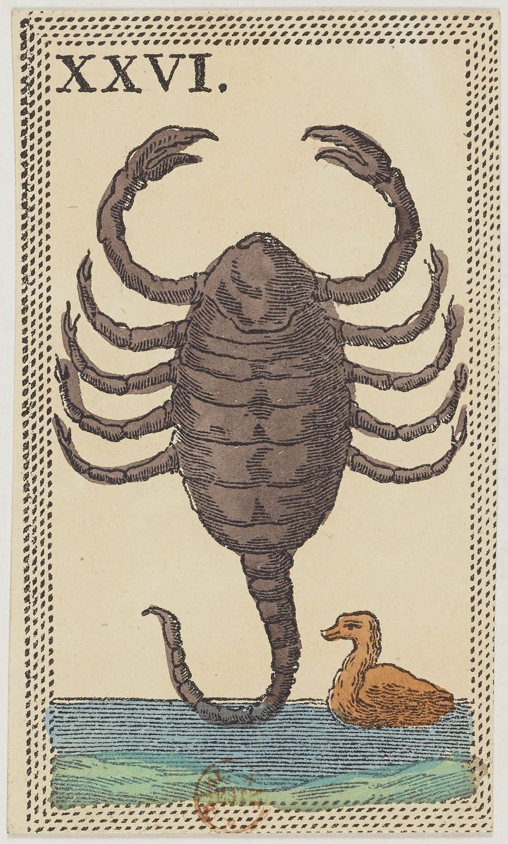 Minchiate card deck - Florence - 1860-1890 - Trumps - 26 - Il Scorpione.jpg