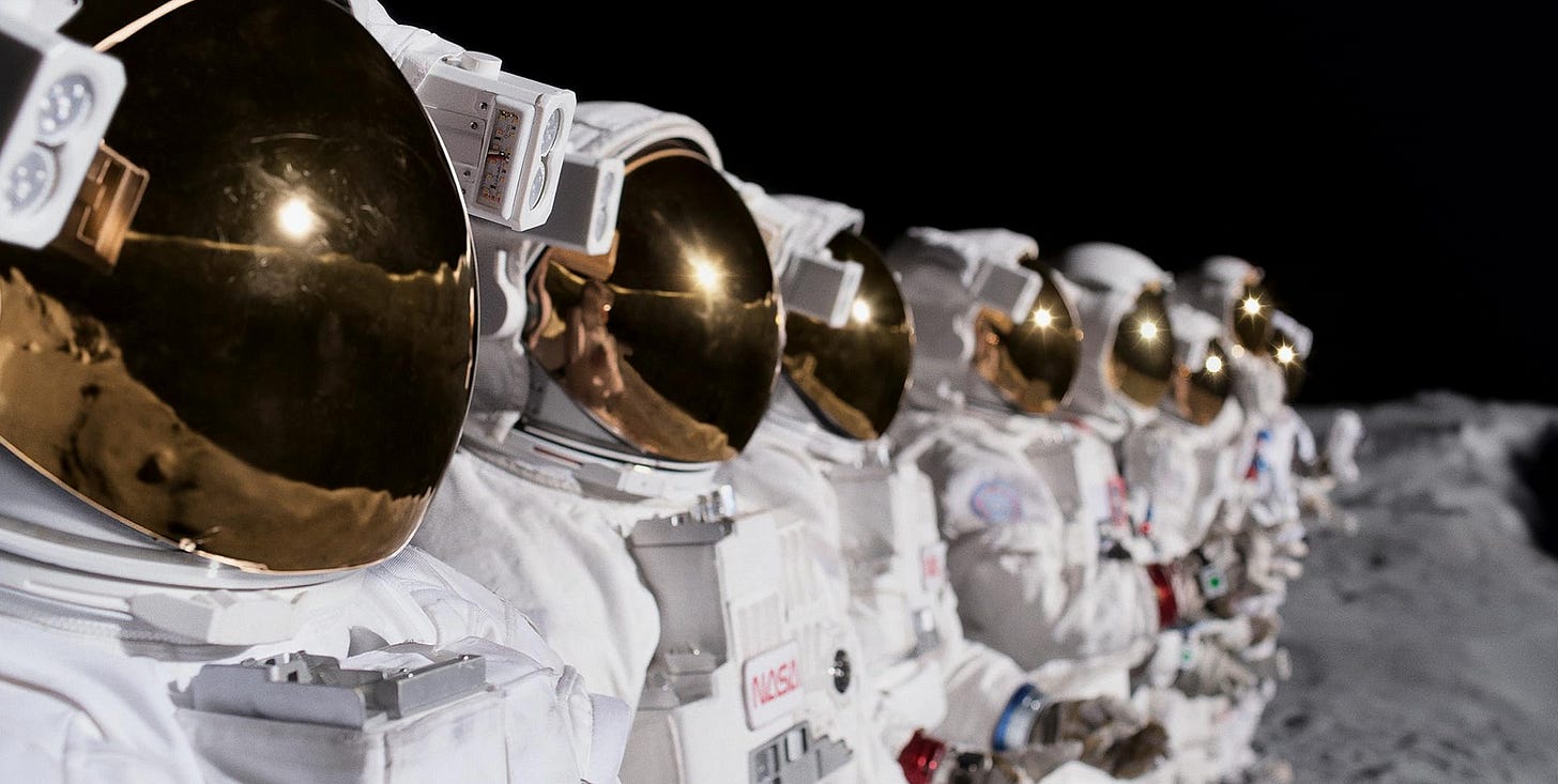 NASA astronauts watching the sun rise from the moon / Apple TV+