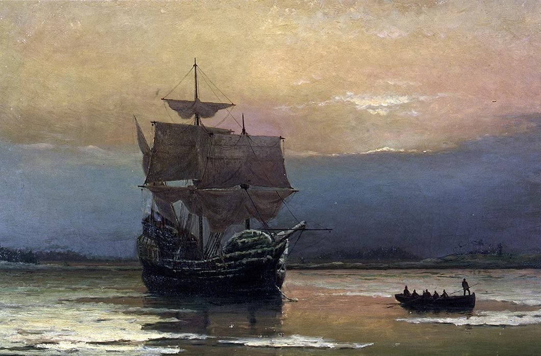 The Mayflower was not a warship, but it brought about the annihilation of indigenous people. 
