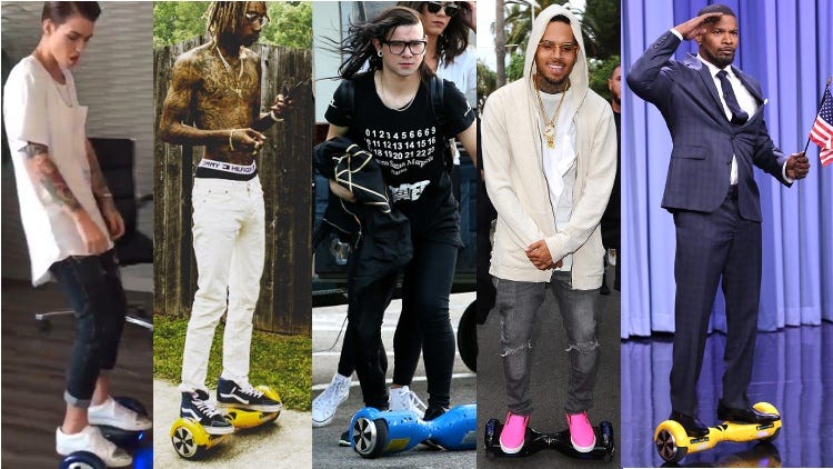 celebrity hoverboards