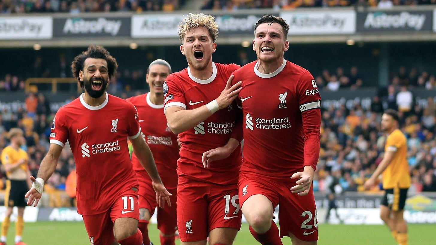 Andrew Robertson celebrating