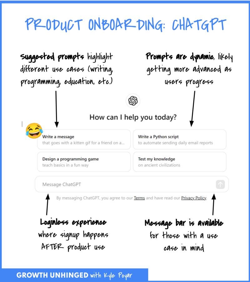 ChatGPT onboarding