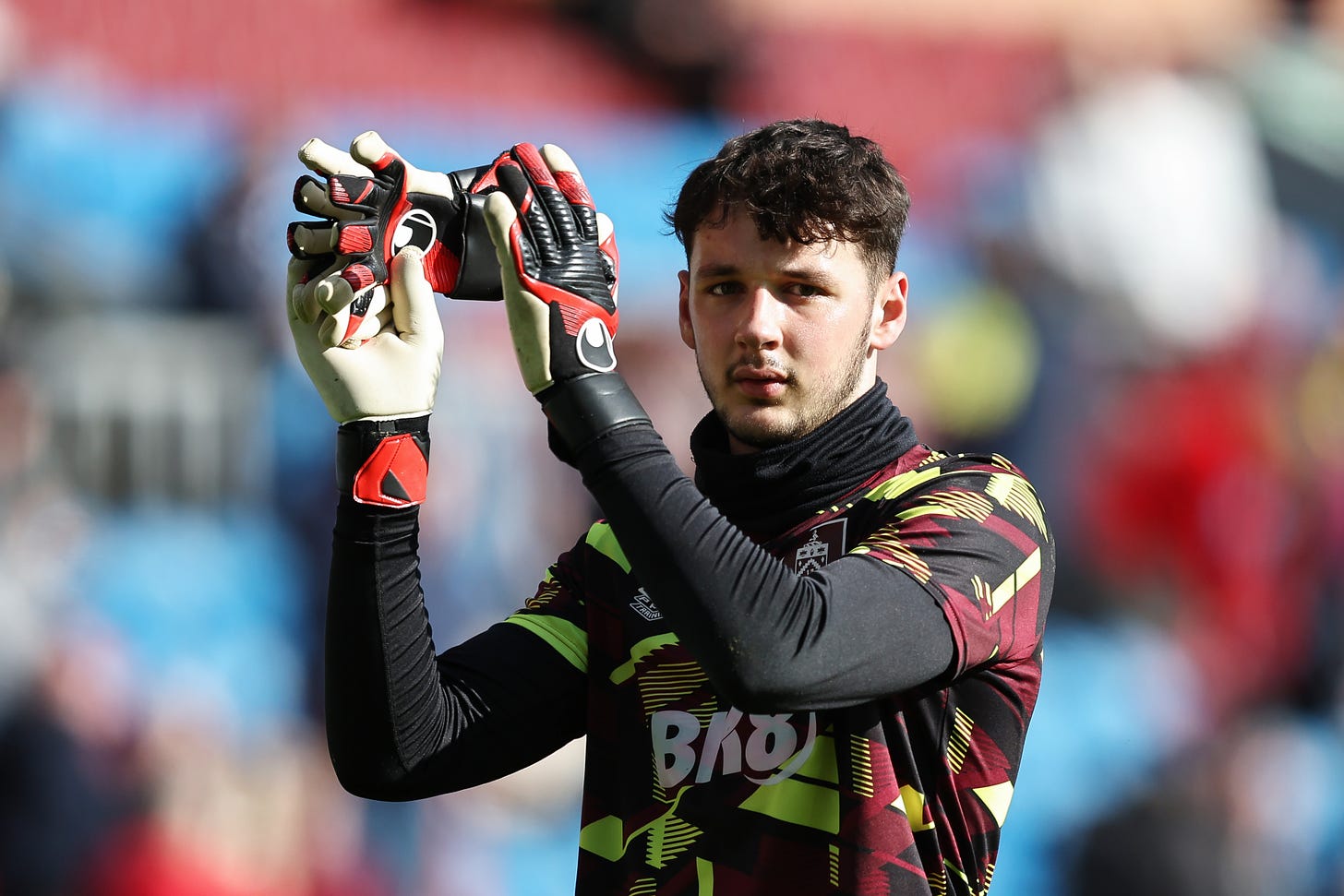 Burnley goalkeeper James Trafford in action